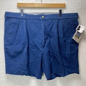 Sportif Port of Call NWT Denim Pleated Mens Casual Shorts Size 44